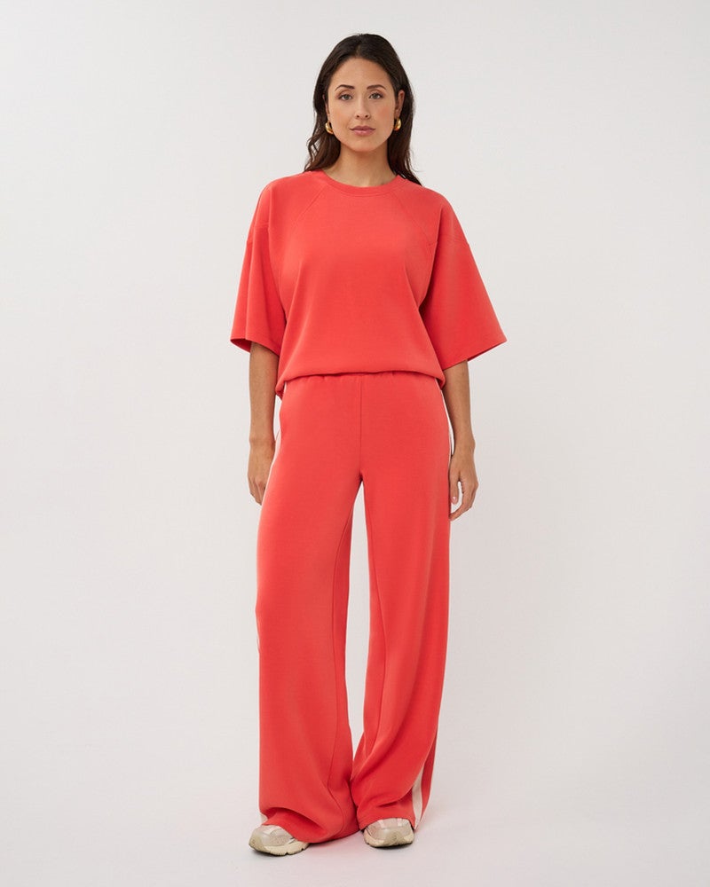 Sweater raglan s/slve Modal Rood Sweater raglan s/slve Modal Rood