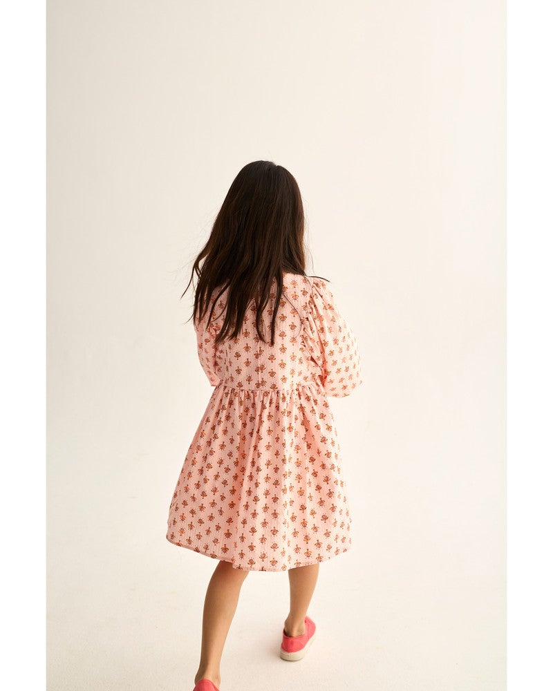 Alba indiana flower print dress Roze Alba indiana flower print dress Roze