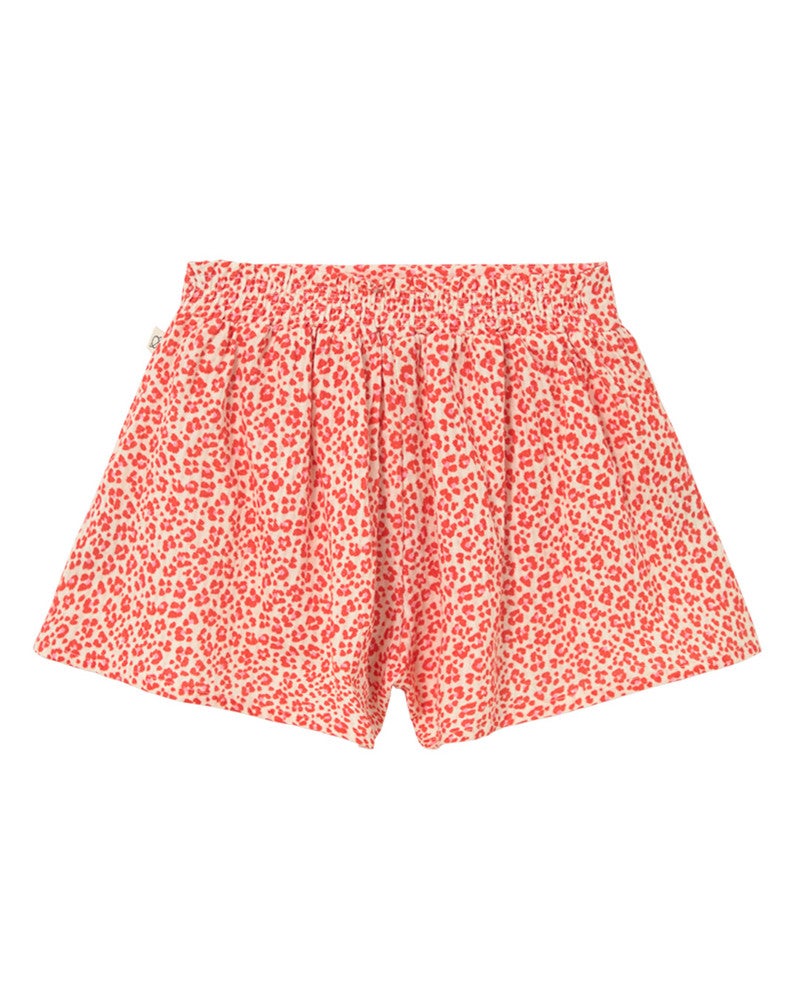 Flor animal print cotton shorts Rood Flor animal print cotton shorts Rood