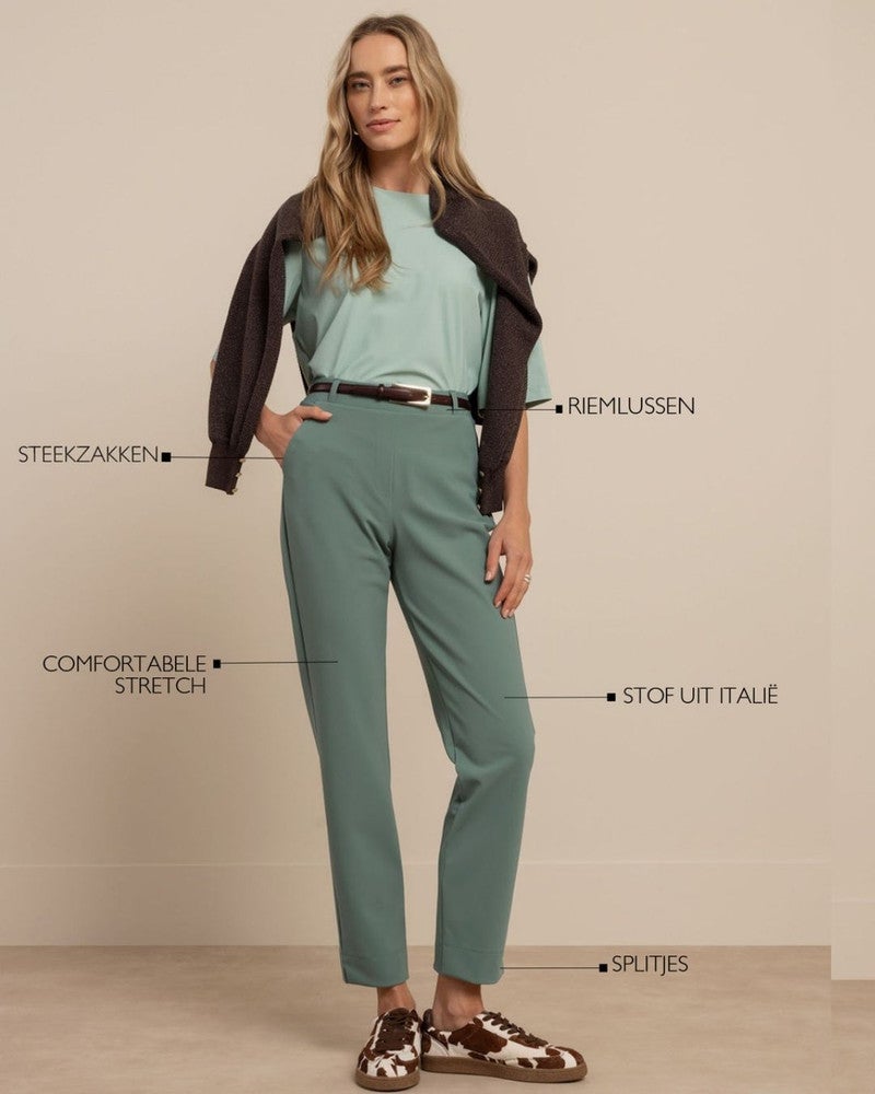 Anne bonded trousers Groen Anne bonded trousers Groen
