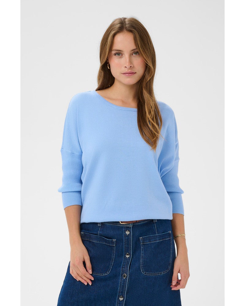 A2561, MilaSZ R-Neck Pullover Licht Blauw A2561, MilaSZ R-Neck Pullover Licht Blauw
