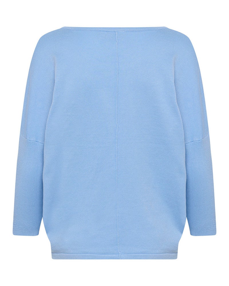 A2561, MilaSZ R-Neck Pullover Licht Blauw A2561, MilaSZ R-Neck Pullover Licht Blauw