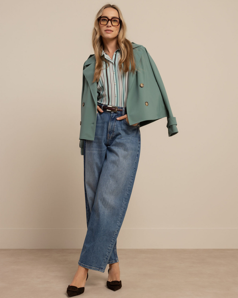 Cato bonded trenchcoat Groen Cato bonded trenchcoat Groen