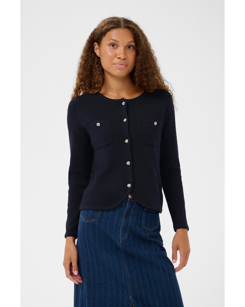 LeciaSZ LS Cardigan Donker Blauw LeciaSZ LS Cardigan Donker Blauw