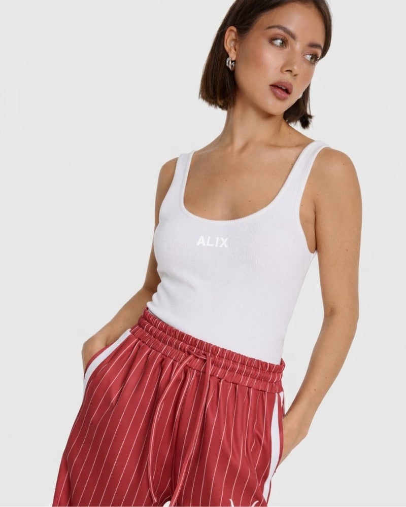 ladies knitted rib tanktop Off White ladies knitted rib tanktop Off White