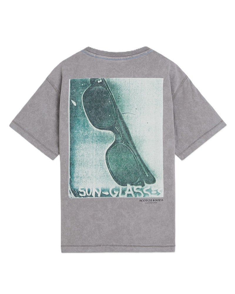 Basquiat artwork relaxed fit Tee Grijs Basquiat artwork relaxed fit Tee Grijs