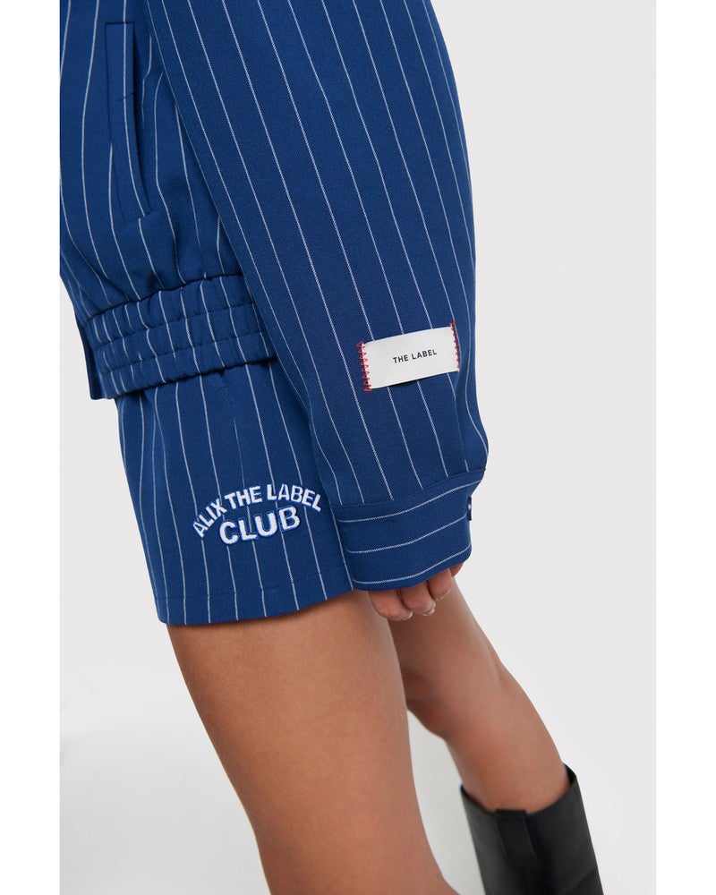 ladies woven clean striped shorts Donker Blauw ladies woven clean striped shorts Donker Blauw