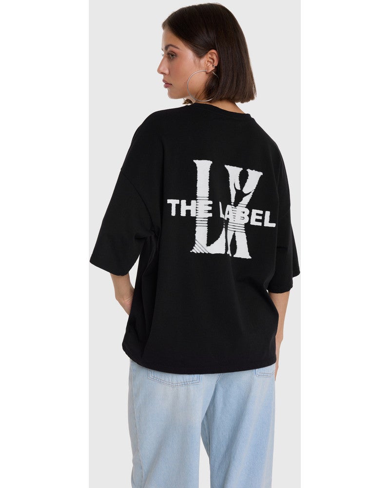 ladies knitted faded LX t-shirt Zwart 1 ladies knitted faded LX t-shirt Zwart 1