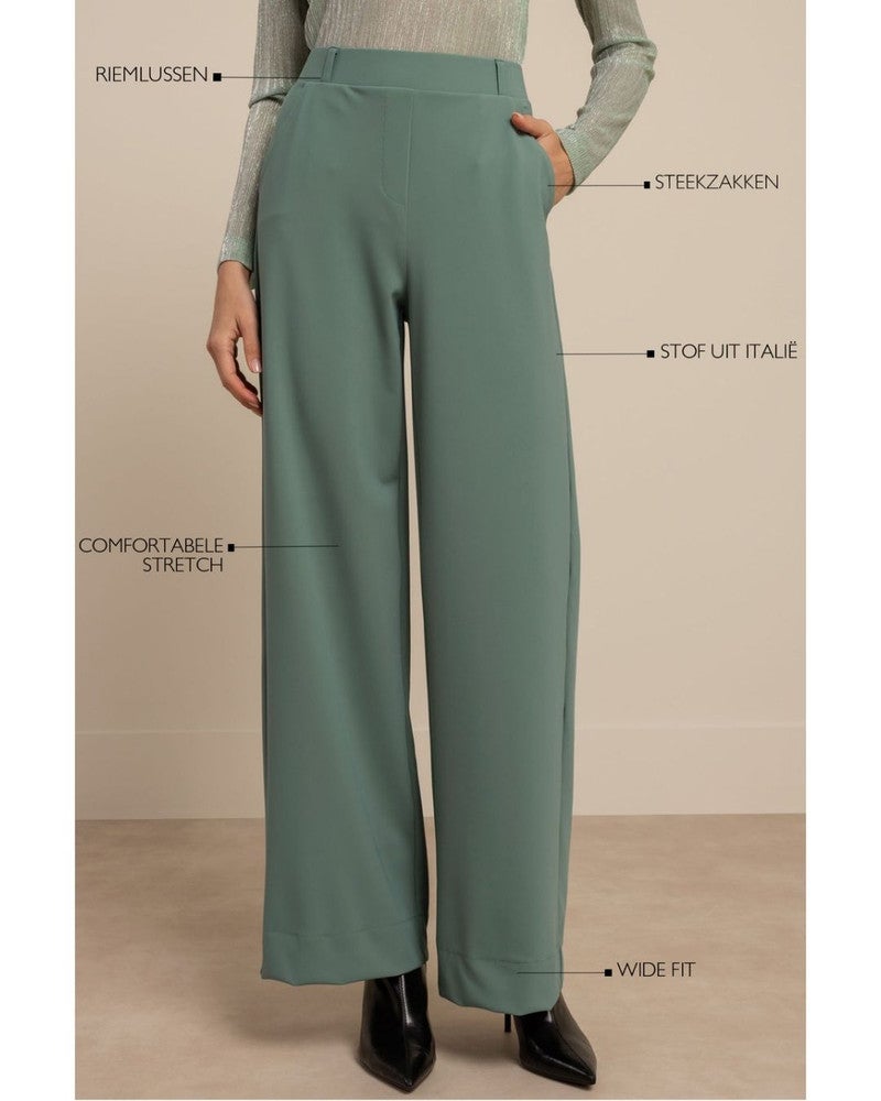 Lexie travel bonded trousers Groen Lexie travel bonded trousers Groen