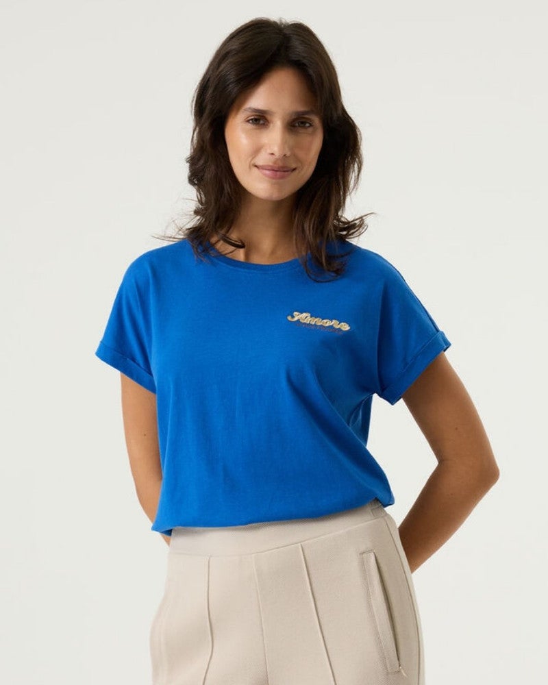 O260001 Ladies T-shirt Blauw O260001 Ladies T-shirt Blauw