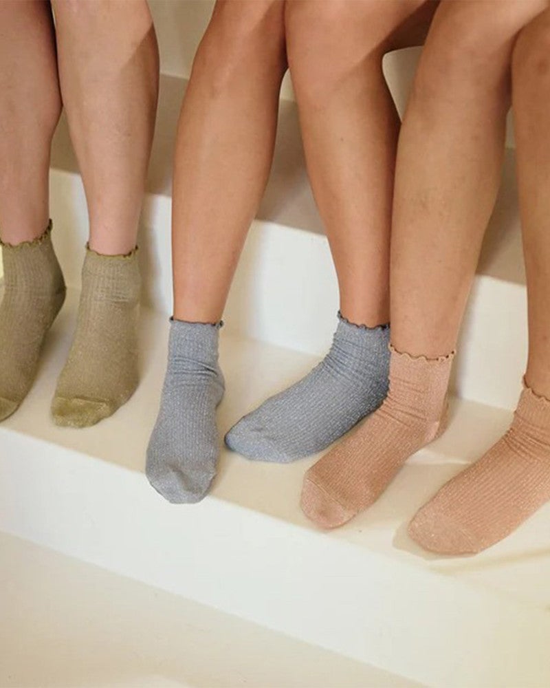 Lis glitter short socks Paars Lis glitter short socks Paars