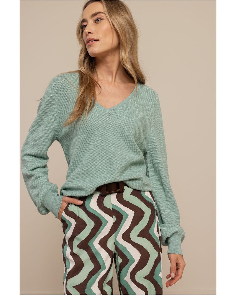 Nika structure pullover Groen Nika structure pullover Groen