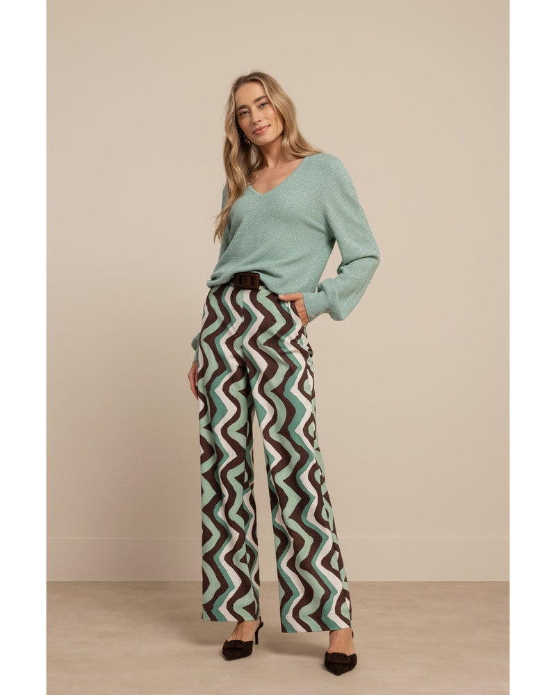 Nika structure pullover Groen Nika structure pullover Groen