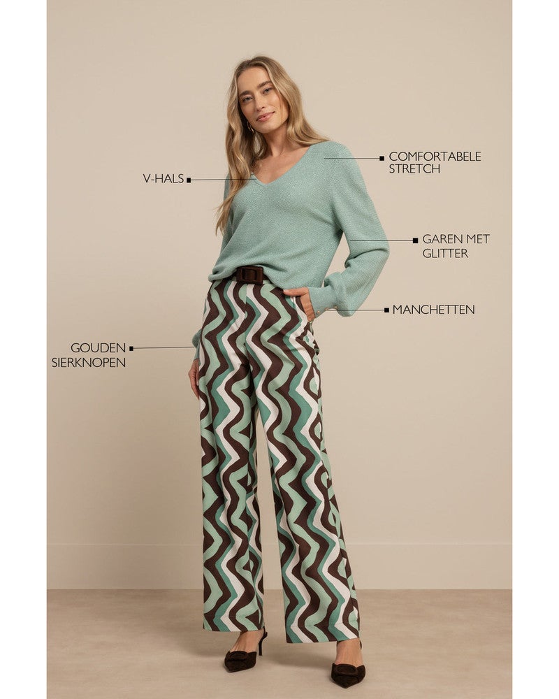 Nika structure pullover Groen Nika structure pullover Groen