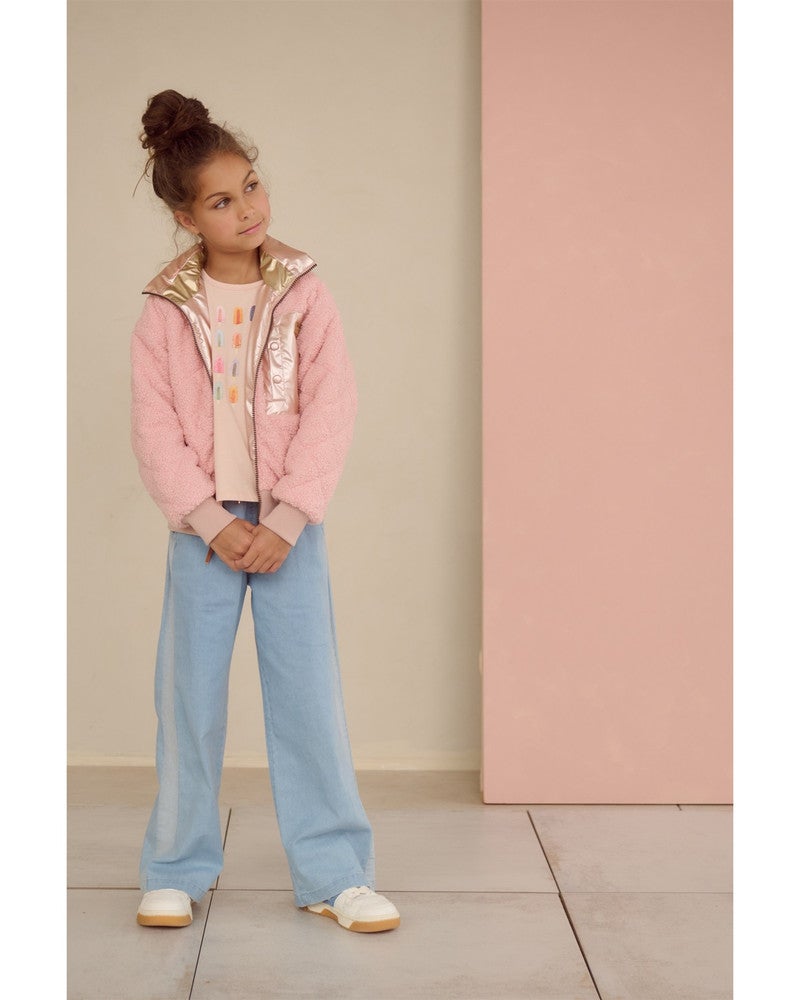 Doris Reversible Teddy Jacket Roze Doris Reversible Teddy Jacket Roze