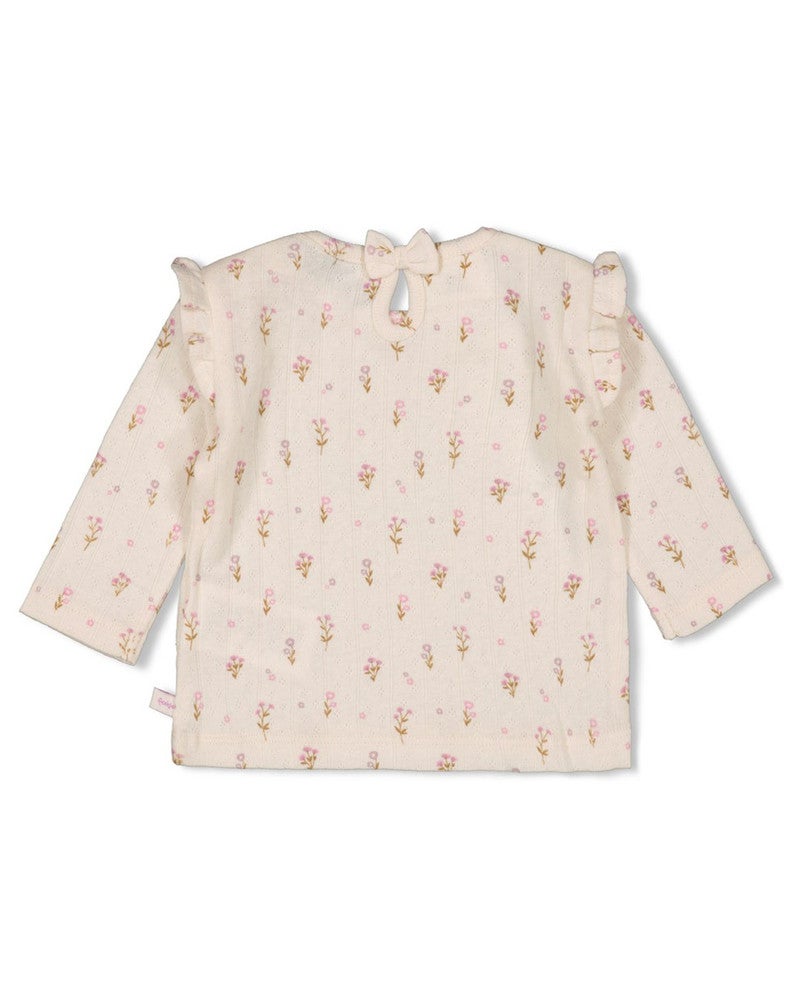 Longsleeve pointelle rib AOP - Flower Ranch Off White Longsleeve pointelle rib AOP - Flower Ranch Off White