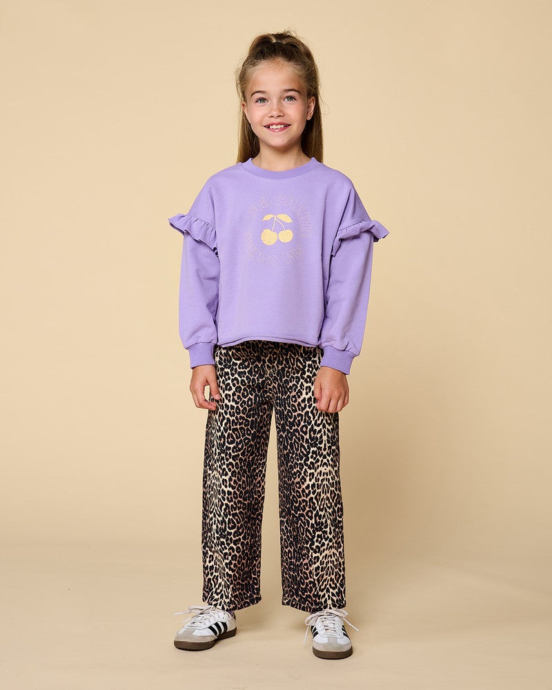 June Ruffle Sweater Cherry Paars June Ruffle Sweater Cherry Paars