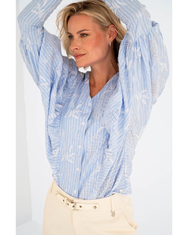 SHANGHAI - Blouse Licht Blauw SHANGHAI - Blouse Licht Blauw