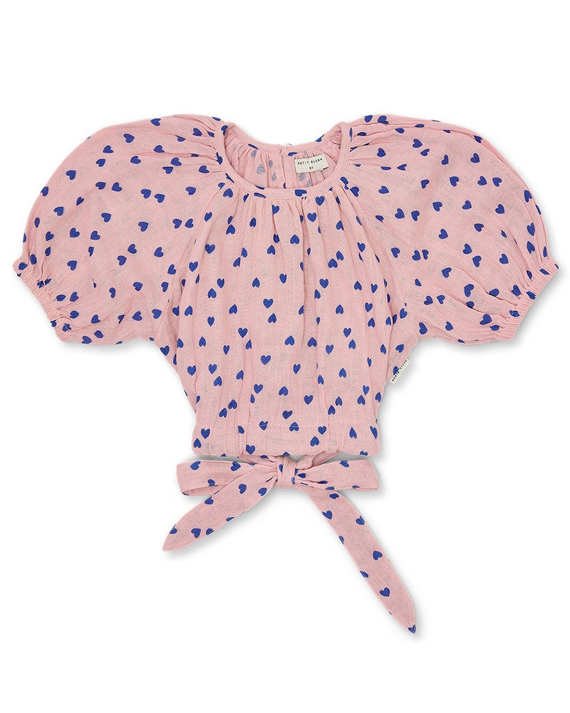 Adele Blouse Hearts Roze Adele Blouse Hearts Roze