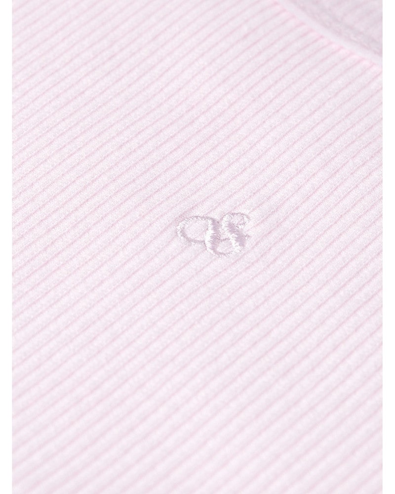 Seasonal core ribbed slimfit Tshirt Roze Seasonal core ribbed slimfit Tshirt Roze