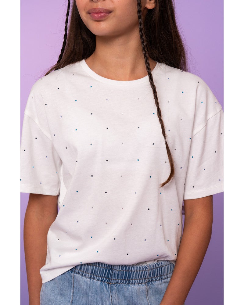 T-shirt rhinestones Off White T-shirt rhinestones Off White