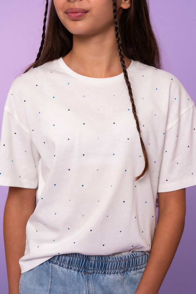 T-shirt rhinestones Off White T-shirt rhinestones Off White
