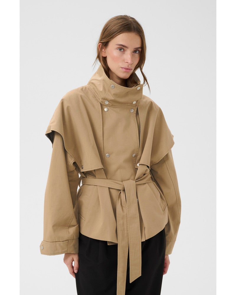 KBDana Short Trench jacket Zand KBDana Short Trench jacket Zand
