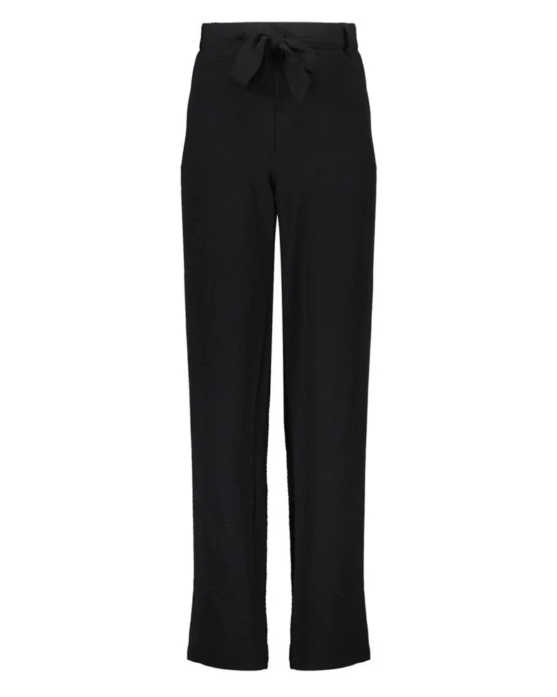 Pants straight crinckle Zwart 1 Pants straight crinckle Zwart 1