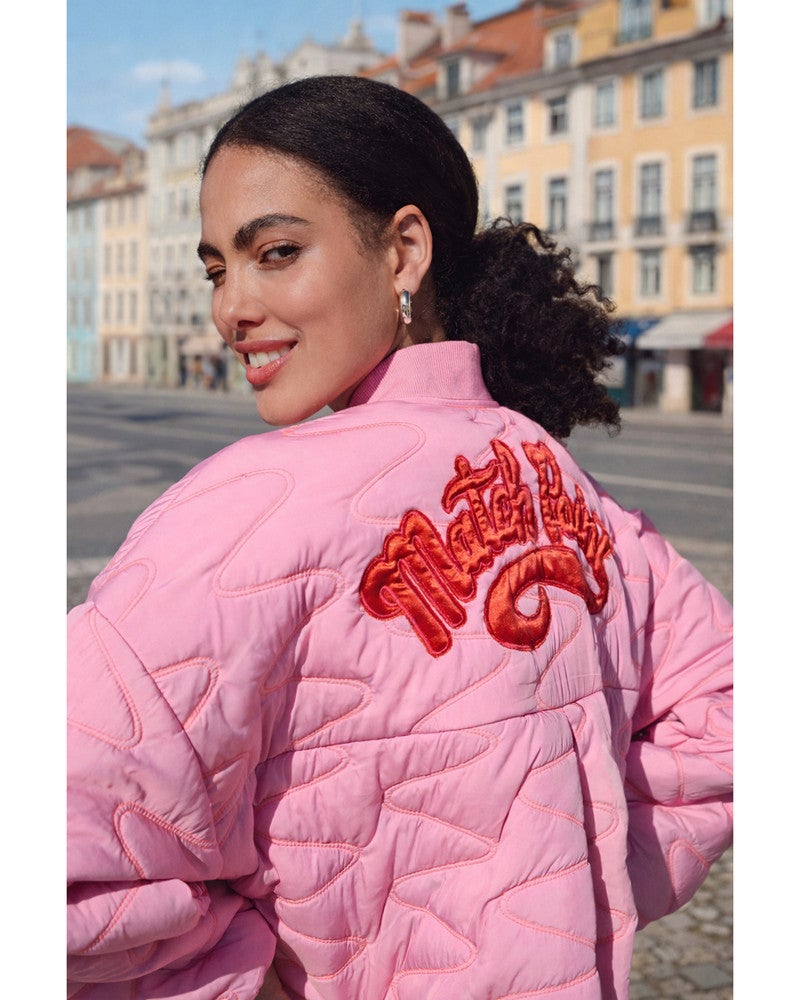 JACKET - Quilted Cheering Pink Roze JACKET - Quilted Cheering Pink Roze