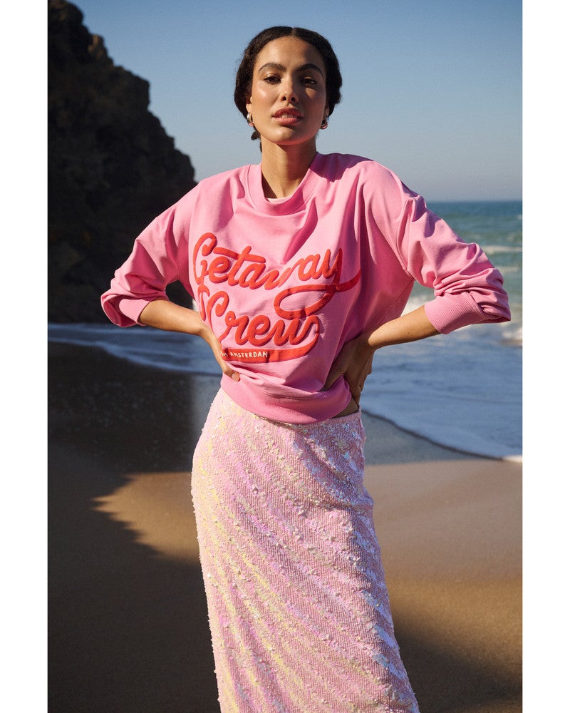 SWEATER - Getaway Crew Pink Roze SWEATER - Getaway Crew Pink Roze