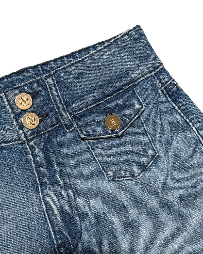 Piciba Flare Jeans Licht Blauw Piciba Flare Jeans Licht Blauw