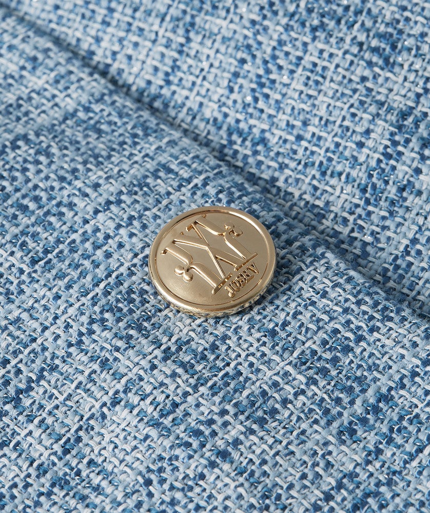 LOTTI high rise regular fit skort bouclé Blauw LOTTI high rise regular fit skort bouclé Blauw