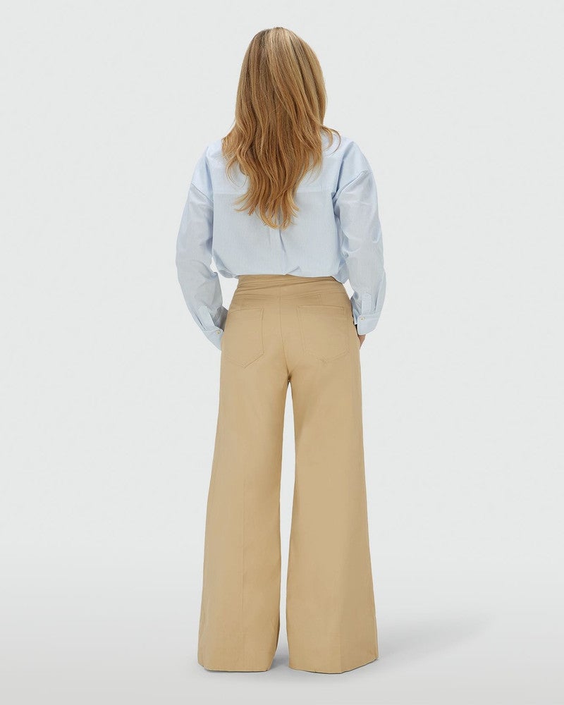 REGINA mid rise wide leg pantalon Camel REGINA mid rise wide leg pantalon Camel