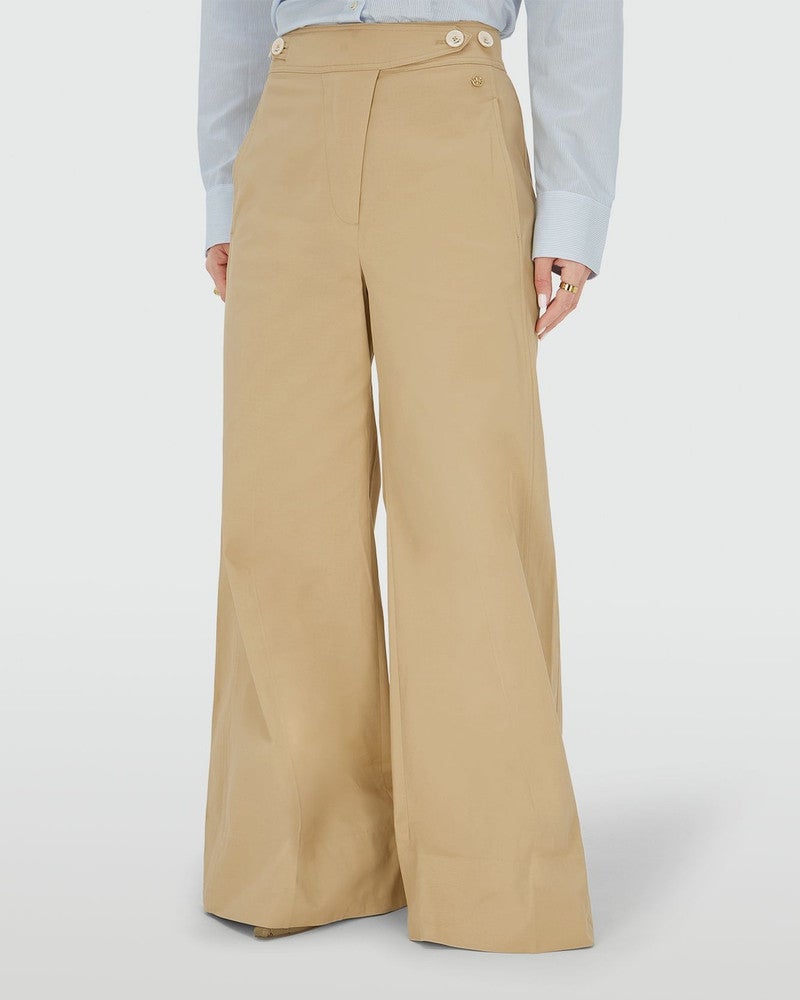 REGINA mid rise wide leg pantalon Camel REGINA mid rise wide leg pantalon Camel