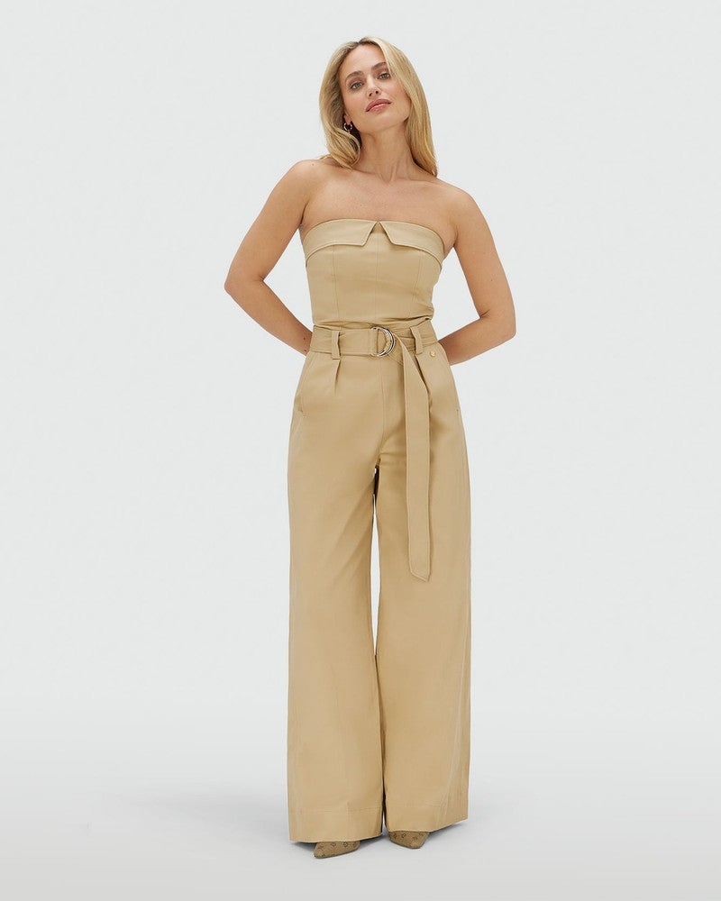 MYRA wide leg jumpsuit Camel MYRA wide leg jumpsuit Camel