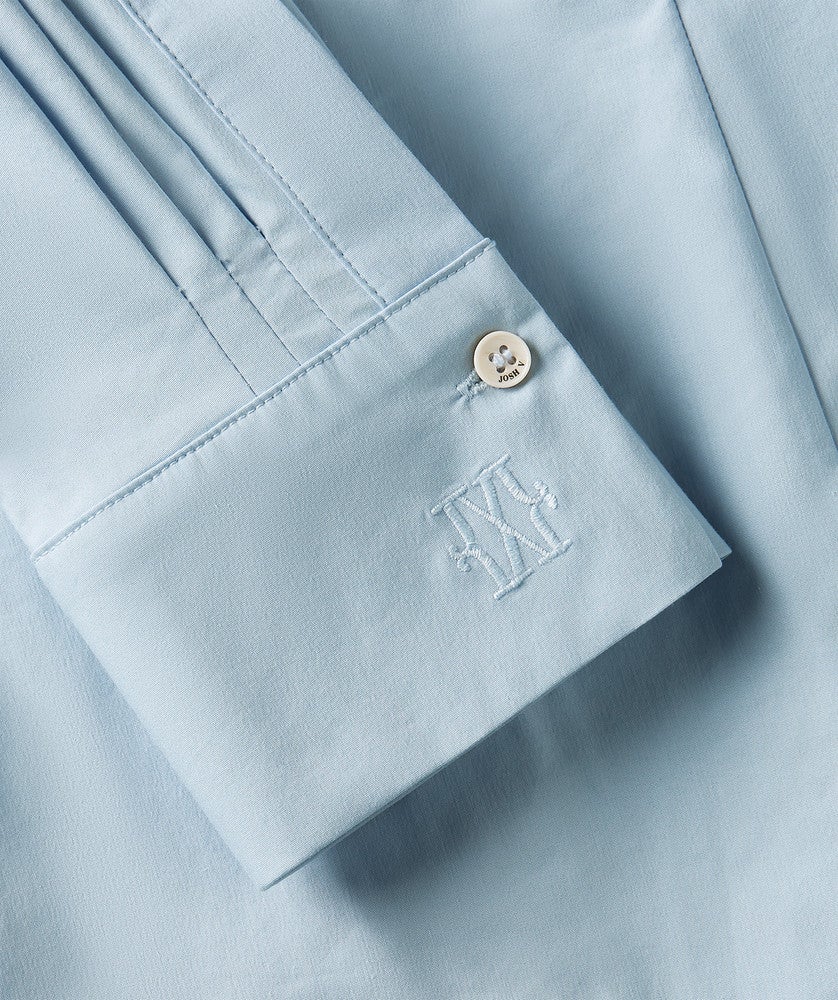 LUANN fitted blouse met strik detail Licht Blauw LUANN fitted blouse met strik detail Licht Blauw