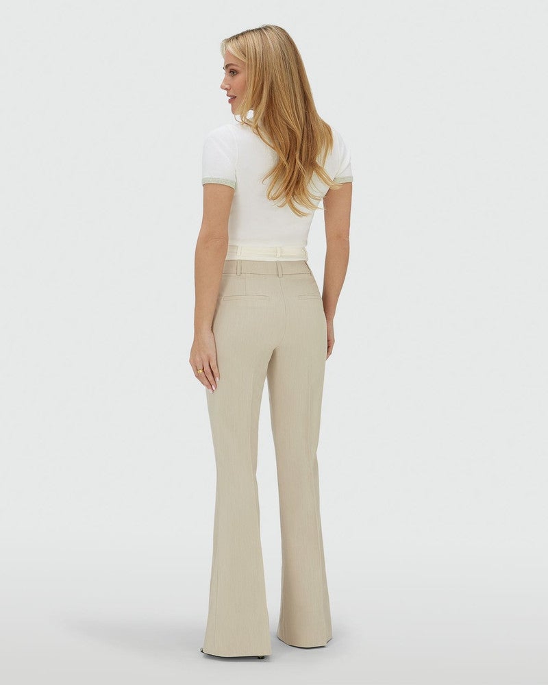 LIORA high rise flared pantalon Ecru LIORA high rise flared pantalon Ecru