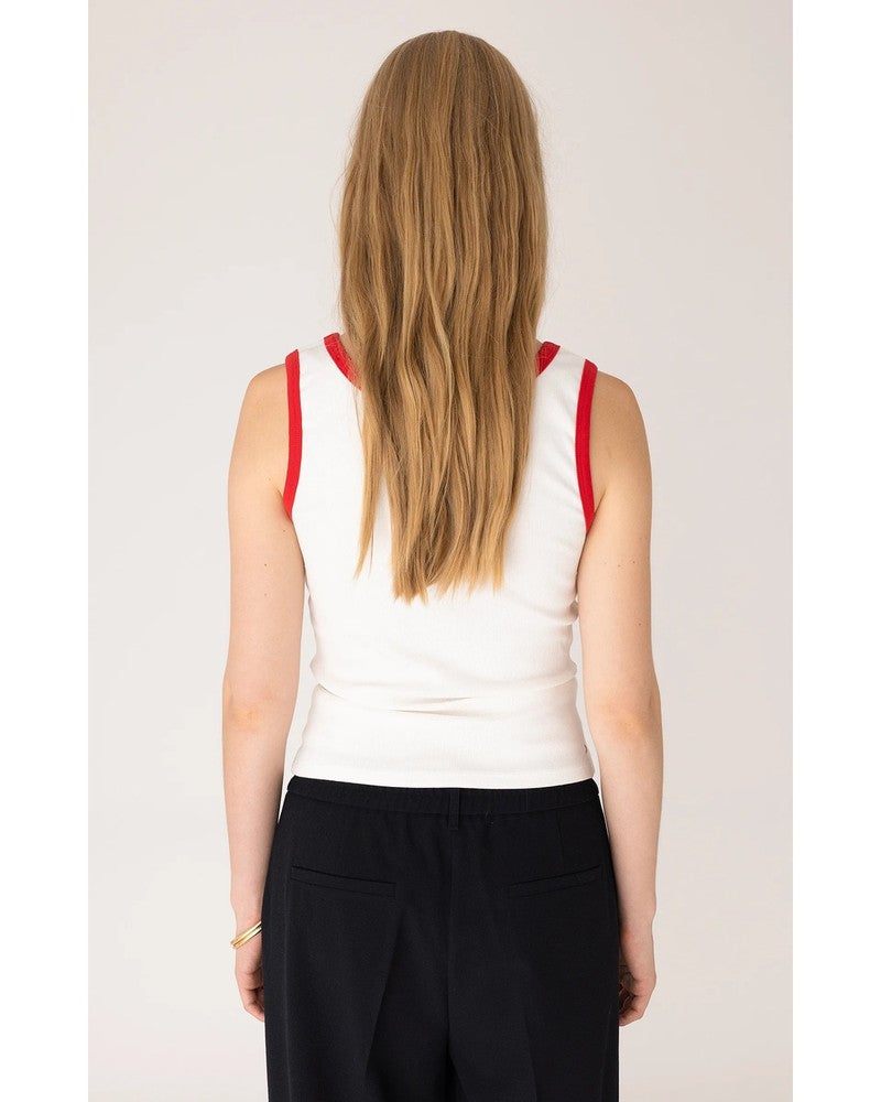 B70-04-RibbyV T-shirt Off White B70-04-RibbyV T-shirt Off White