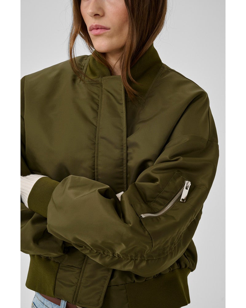 HelgaMW Short Bomber Jacket Groen HelgaMW Short Bomber Jacket Groen