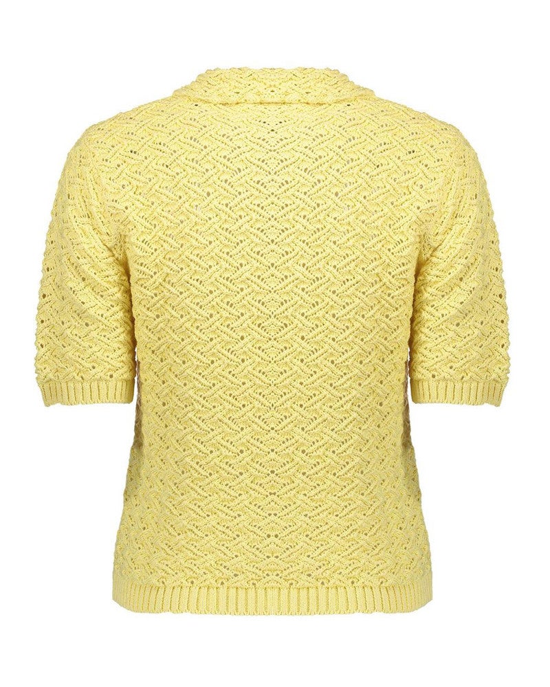 Pullover polo/buttons Geel Pullover polo/buttons Geel