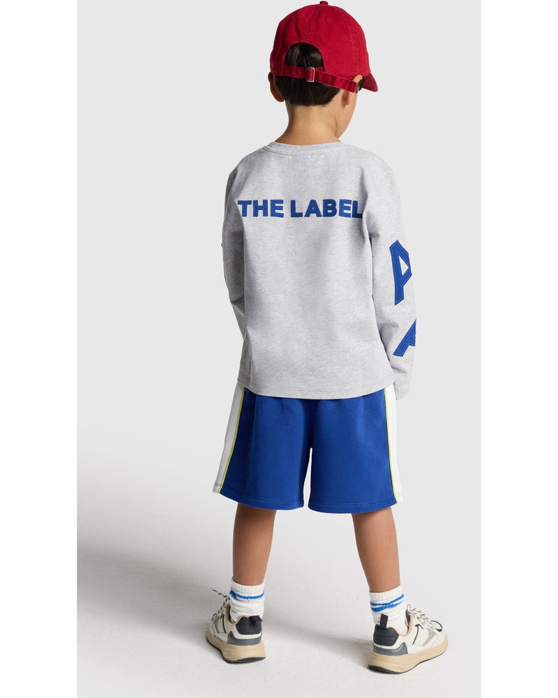 kids knitted patches long sleeve Grijs kids knitted patches long sleeve Grijs