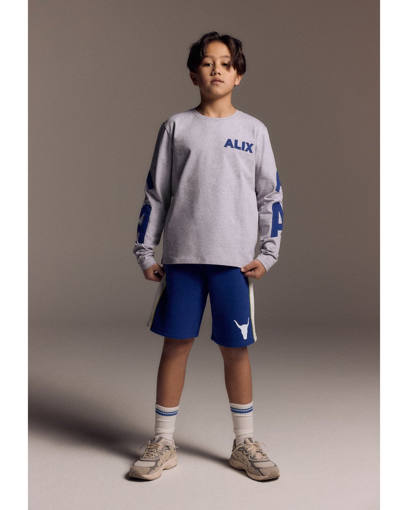 kids knitted patches long sleeve Grijs kids knitted patches long sleeve Grijs