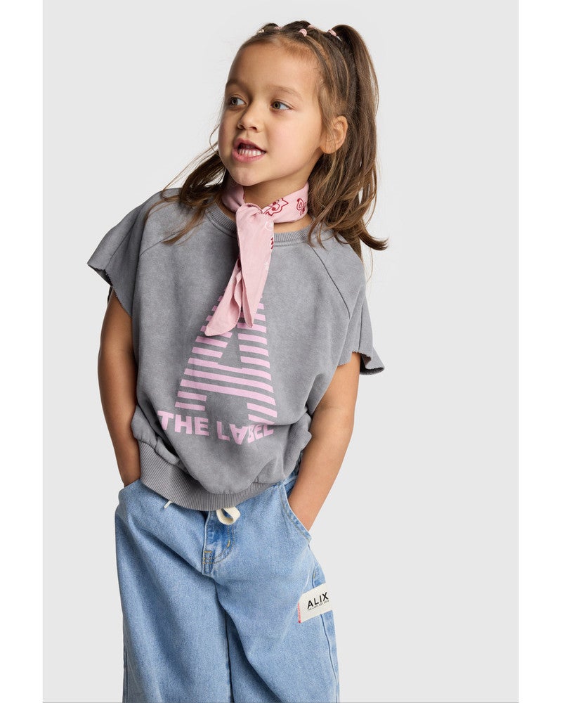 kids knitted sleeveless sweat Grijs kids knitted sleeveless sweat Grijs