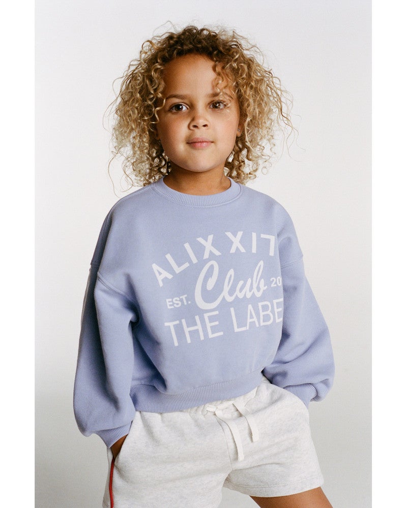 kids knitted ALIX club print sweater Paars kids knitted ALIX club print sweater Paars