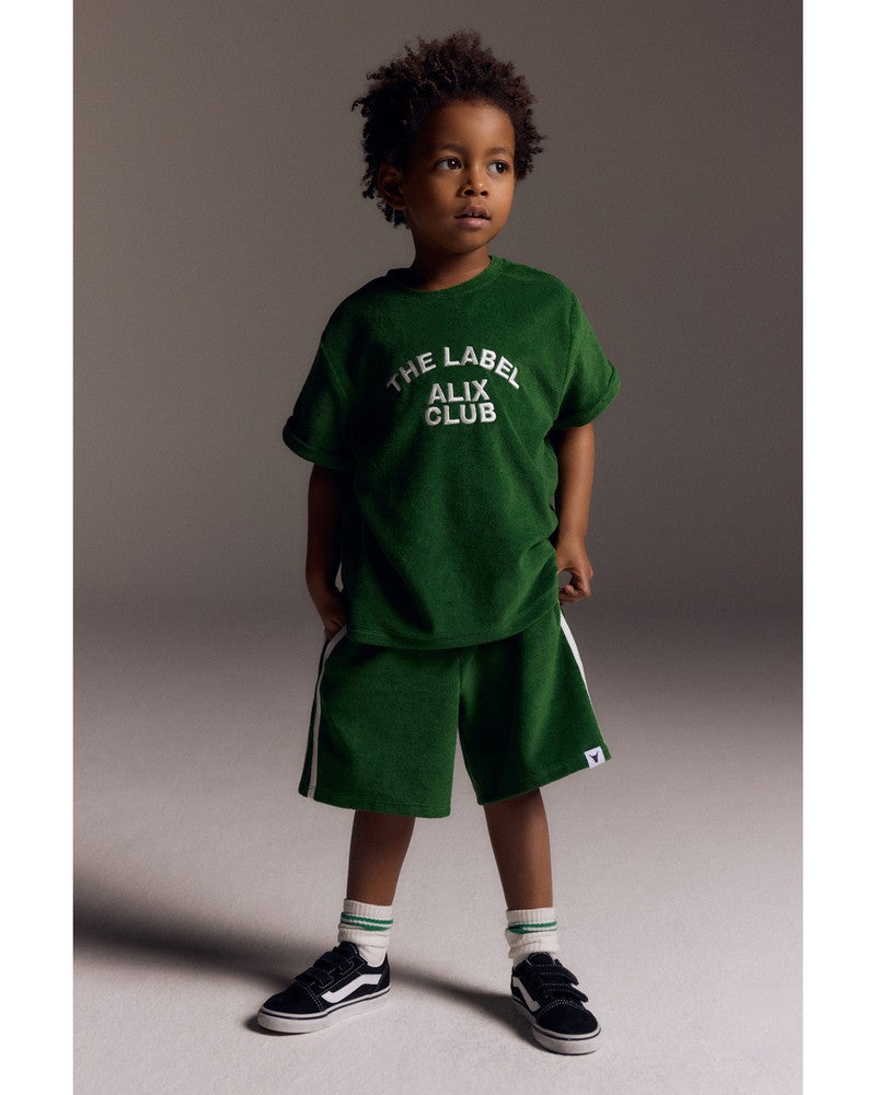 kids knitted terry shorts Groen kids knitted terry shorts Groen