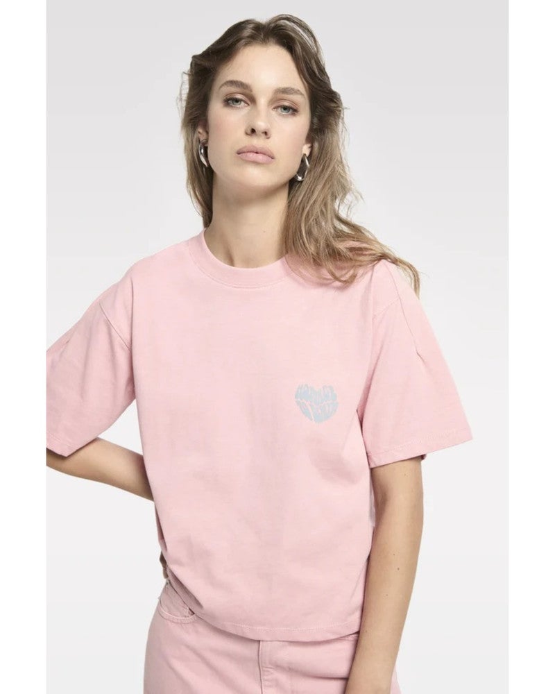 Detailed Printed Tee Roze Detailed Printed Tee Roze