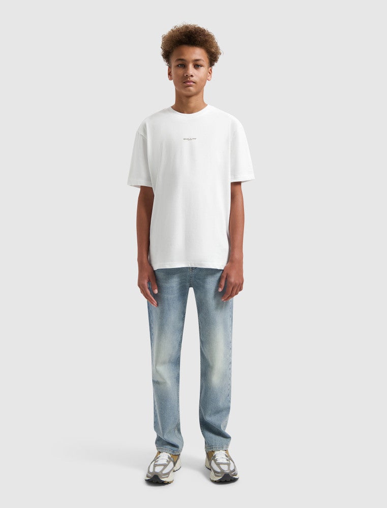 Junior Stacked Logo Pencil Sketch T-shirt Wit 1 Junior Stacked Logo Pencil Sketch T-shirt Wit 1