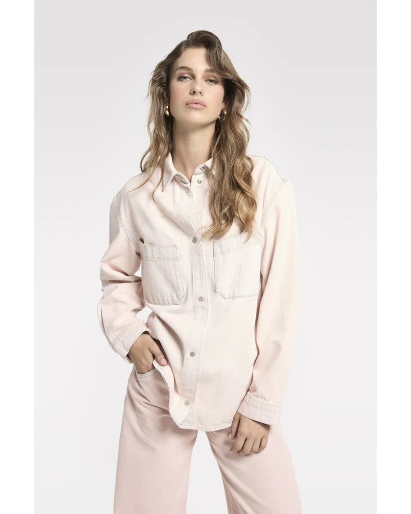 Authentic Denim Blouse Roze Authentic Denim Blouse Roze