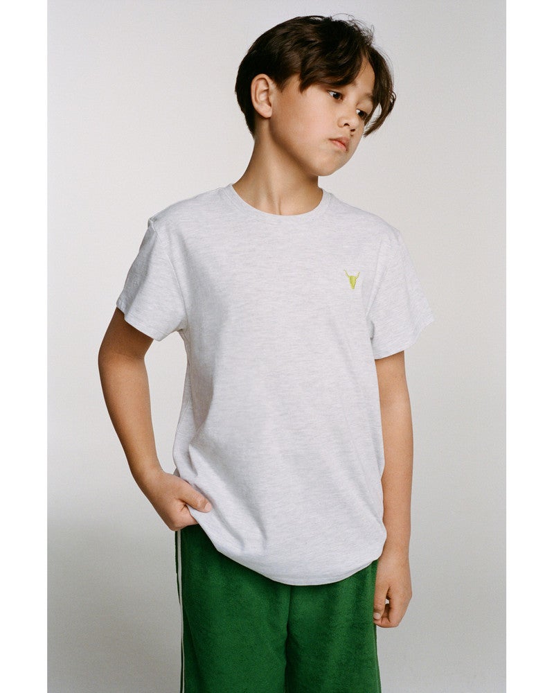 kids knitted text print t-shirt Grijs kids knitted text print t-shirt Grijs