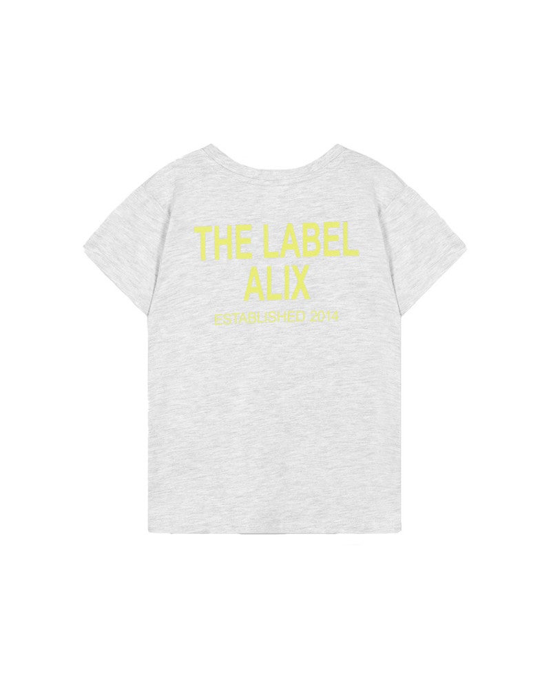 kids knitted text print t-shirt Grijs kids knitted text print t-shirt Grijs